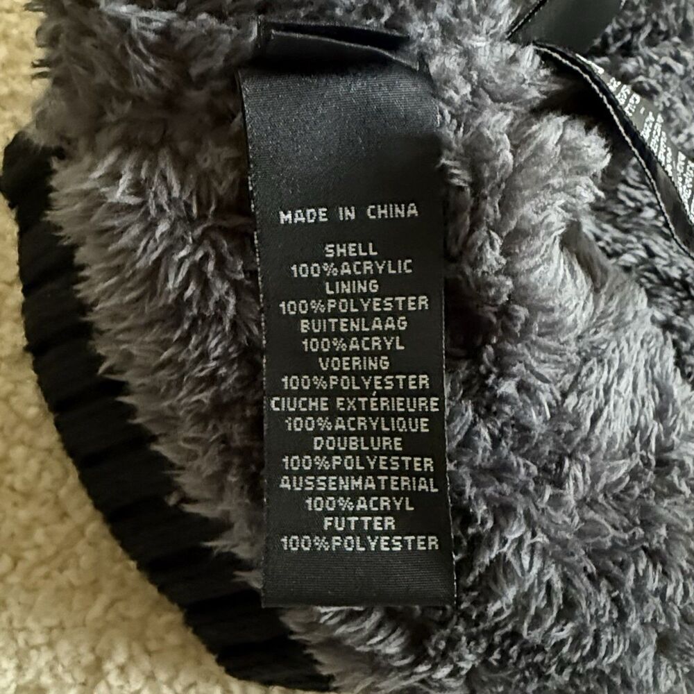 Harley-Davidson Beanie Cap Black Rib Knit Fleece LIned Leather Skull Embroidery - Picture 10 of 12